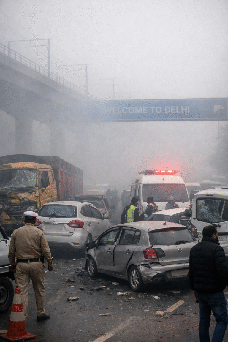 Delhi smog accident